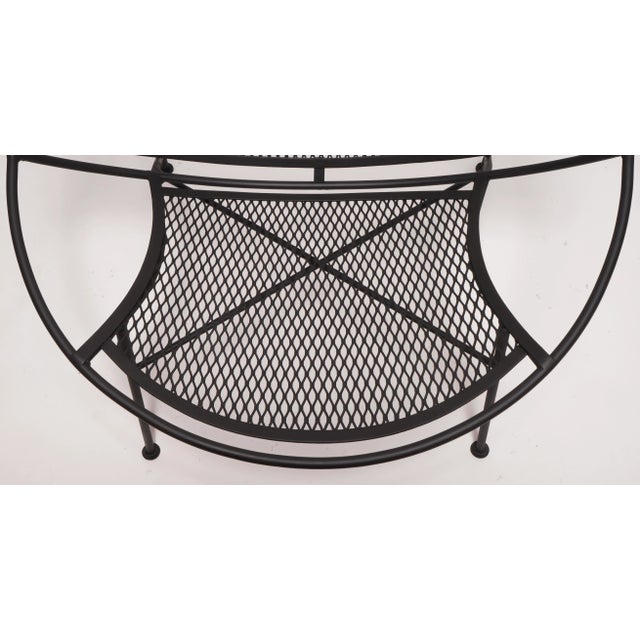 Metal Vintage Salterini Mid-Century Modern Radar Black Metal Patio Chair, Attributed For Sale - Image 7 of 12