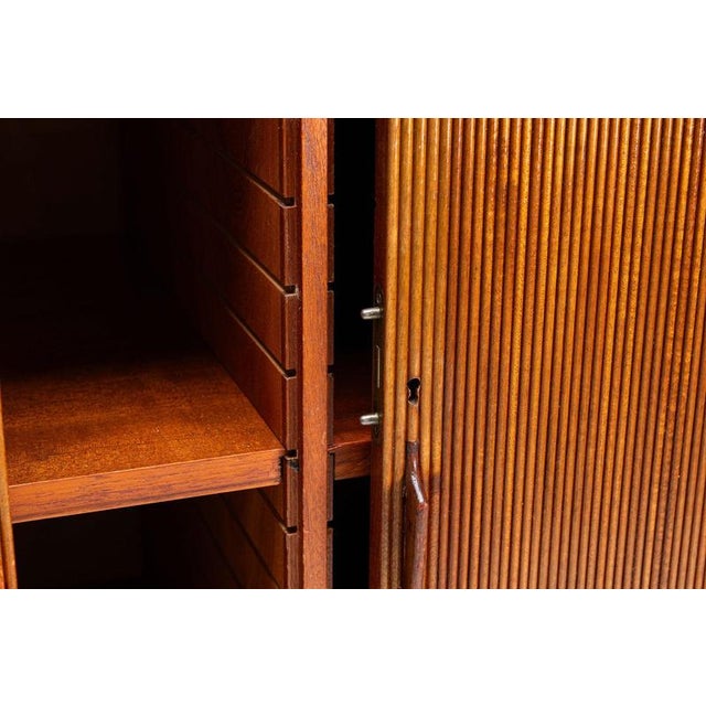 Danish High Cabinet in Teak with Tambour Doors, 1960 For Sale - Image 14 of 15