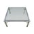 1960s Vintage Mid-Century Maison Jansen Chrome & Brass Square Coffee Table For Sale - Image 5 of 9