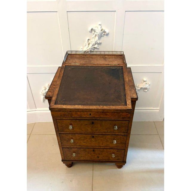 Antique George III Pollard Oak Davenport Desk with Slide and Turn Top, 1780s For Sale - Image 16 of 16