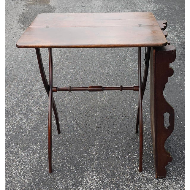 Brown 19th Century Mahogany Faux Bamboo Butler Tray Table For Sale - Image 8 of 9