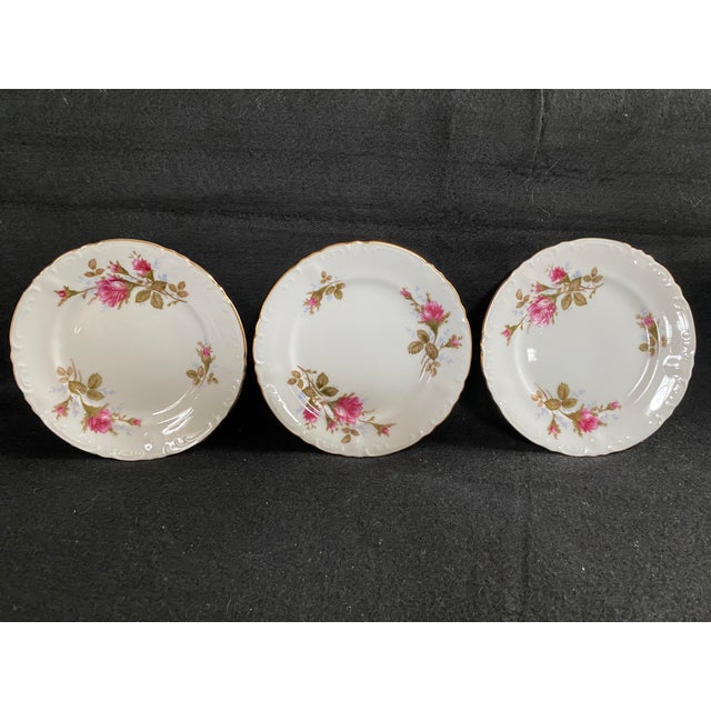 1940s Royal Rose Fine China of Japan Side Plates With 24k Gold Trim
