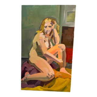 1980s Abstract Female Nude Painting by Kim Drucker Stockwell For Sale