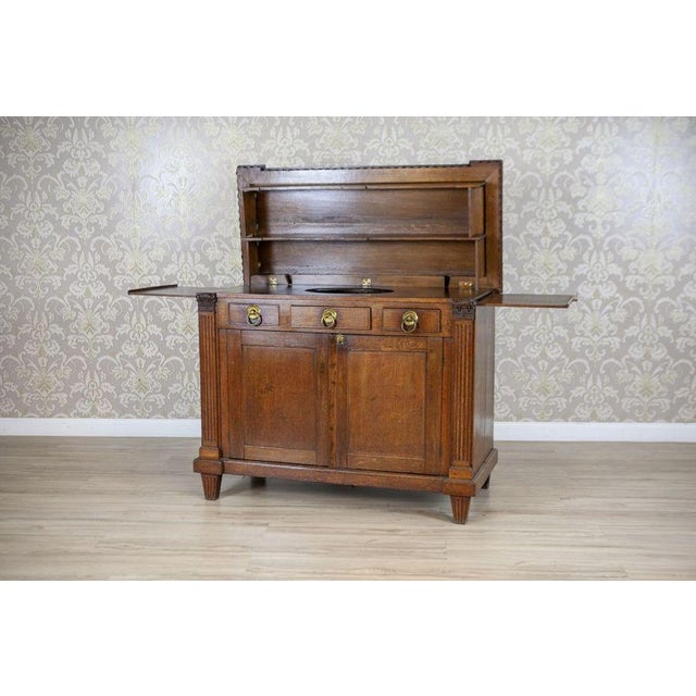 Oak Vanity Commode From the 19th Century in Brown | Chairish