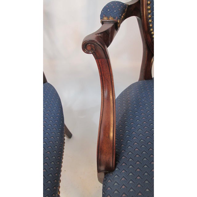 Traditional 1940s Set of 8 Dining Chairs Attributed to Old Colony of Boston Ma For Sale - Image 3 of 13