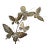 Vintage Brass Plated Butterfly Wall Decor For Sale