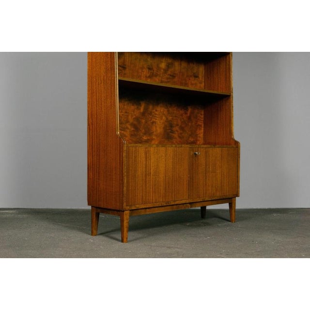 Brown Mid-Century Modern Bookcase, 1950s For Sale - Image 8 of 18