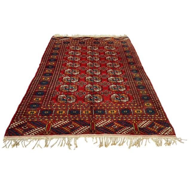 1980s Vintage Afghan Buchara Rug, 1980s For Sale - Image 5 of 11