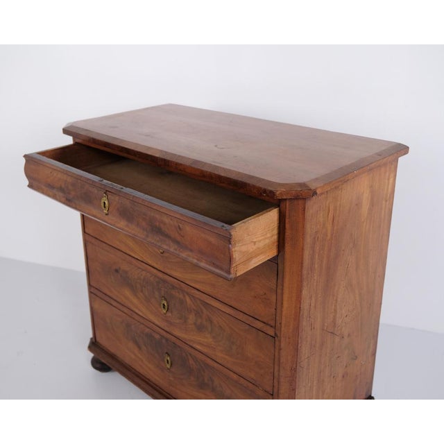 Mahogany Chest of Drawers with Four Drawers, 1880s For Sale - Image 3 of 12