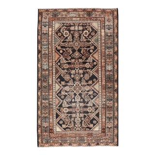 Antique Persian Bidjar Rug With Intricate Floral Medallion 8'9 X 11'5 For Sale