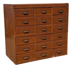 Large Edwardian Oak Filing Drawers