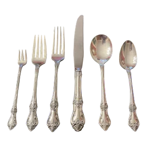 Mid 20th Century Sterling Silver Flatware Oneida Afterglow - 48 Pieces