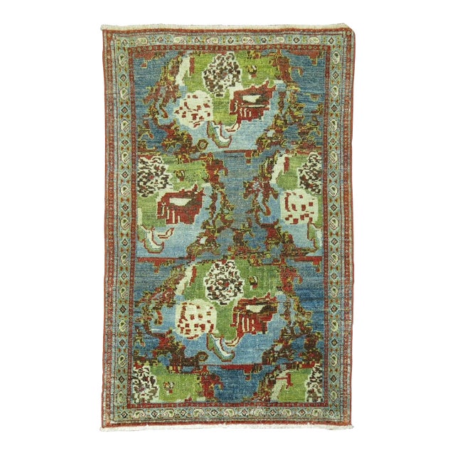 Antique Zabihi Collection Mini Persian Senneh Rug - 2'1" x 3'2" For Sale