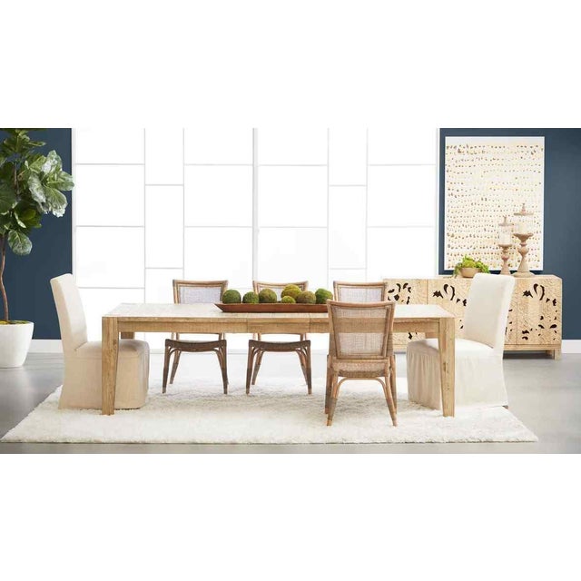 2020s Luna Rattan Frame Armless Dining Chair 2pc by Essentials for Living For Sale - Image 5 of 15