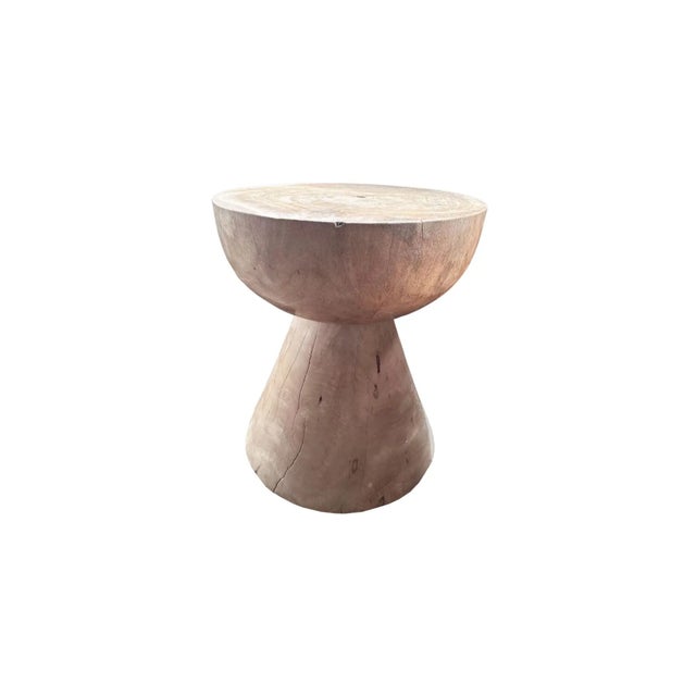 Not Yet Made - Made To Order Sculptural Bleached Mango Wood Side Table, Organic Modern Design For Sale - Image 5 of 5