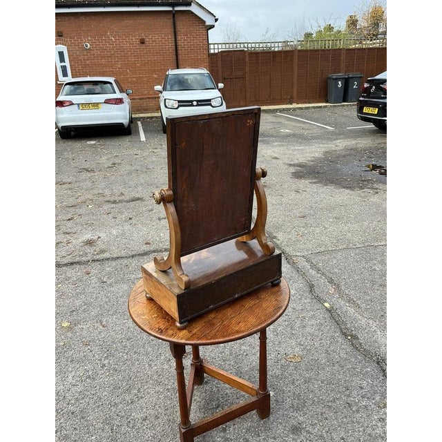 Victorian Mahogany Dressing Mirror with Two Drawers For Sale - Image 9 of 10