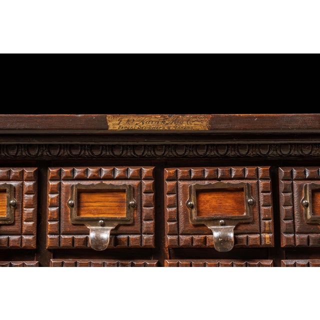 Wood Late 19th Century Oak Tramp Art Screw Cabinet by J. D. Warren For Sale - Image 7 of 11