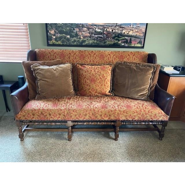 Tuscan Reproduction Tuscany Style Hand Carved Open Leg Sofa Attributed to Century Furniture For Sale - Image 3 of 10