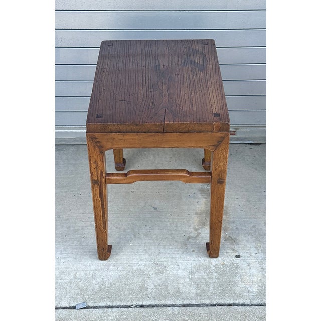 Brown Assembled Pair of Chinese Antique Cedar Wood Stools or Side Tables in the Ming Dynasty Style, Late 1800’s For Sale - Image 8 of 15