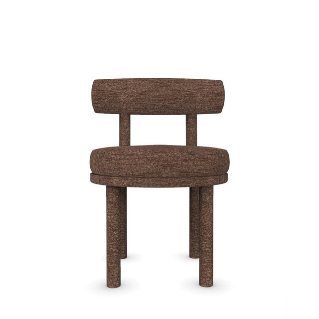Moca Chair in Tricot Brown Fabric by Studio Rig for Collector For Sale - Image 6 of 6