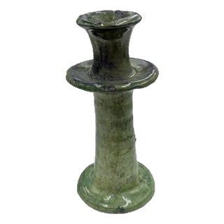 Moroccan Tamegroute Glazed Candlestick Holder For Sale