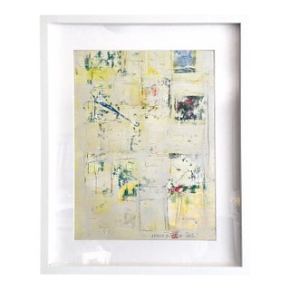 Arcadia. III White Framed Vivid Painting For Sale