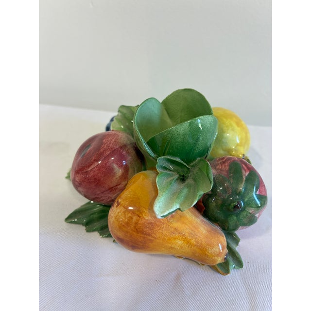 Vintage Italian Capodimonte Porcelain Fruit Taper Candle Holder For Sale - Image 12 of 12