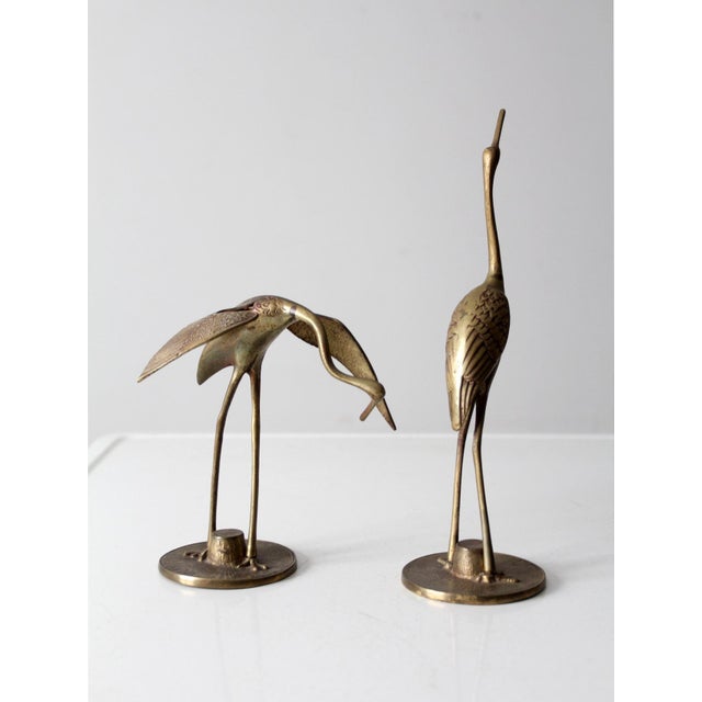 Metal Mid Century Brass Bird Figures For Sale - Image 7 of 11