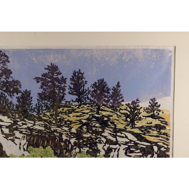 Original Edith Freeman Montana Woodblock Print Chairish