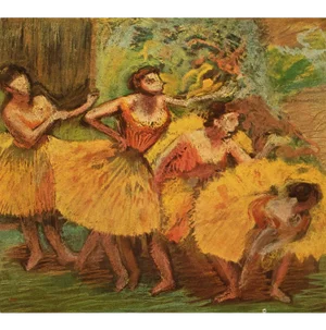 1940s After Edgar Degas "Dancers" Vintage Full-Color Print From Geneva