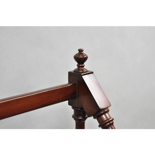 Red George III Style Mahogany and Black Leather Library Steps by Wellington Hall For Sale - Image 8 of 14