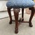 Italian Baroque Walnut Stool with Fortuny Upholstery For Sale - Image 4 of 10