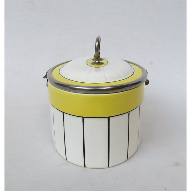 Black Art Deco Biscuit Box in Ceramic and Nickel-Plating, 1920s For Sale - Image 8 of 18