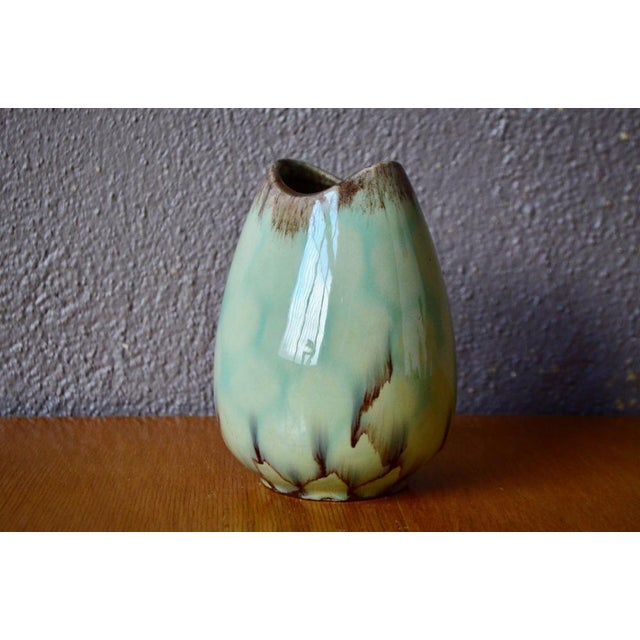 Black Free-Form Green Vase from Scheurich, 1960s For Sale - Image 8 of 8
