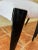 Ebony and White Linen Contemporary Dining Chairs For Sale - Image 9 of 11
