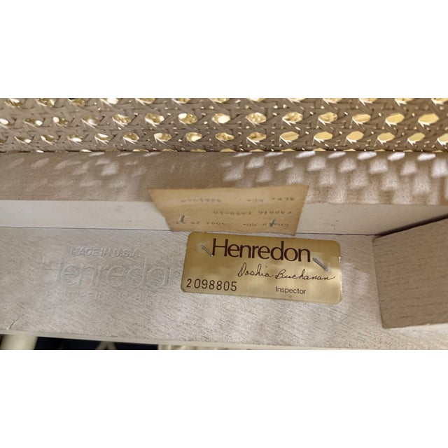 1970s Henredon Chinoiserie Caned Dining Chairs – Set of 4 – Hollywood Regency Project For Sale - Image 12 of 13