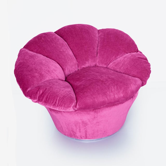 Twelve Pink Velvet Armchair by Biosofa For Sale - Image 6 of 12
