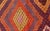 Mid 20th Century Hand Woven Vintage Turkish Embroidered Kilim Rug in Vivid Colors of Purple and Orange For Sale - Image 10 of 13