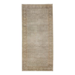 1900s, Antique Persian Agra Grey Handmade Wool Rug With Allover Design For Sale