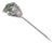 Art Deco Platinum-Topped Diamond and Emerald Pin, France, Circa 1920s For Sale