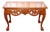 1950s Vintage Mahogany Console Table - Hand-Carved Chippendale Style With Claw Feet & Ornate Details For Sale
