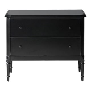 Four Hands Lendon French Inspired Black Iron Metal Nightstand For Sale