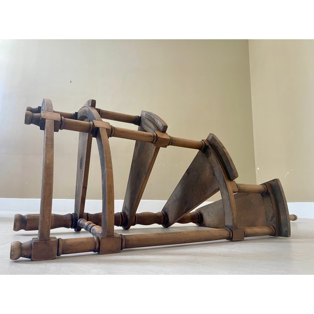 Antique Italian Spiral Library Steps – Solid Wood – Made in Italy For Sale - Image 9 of 15