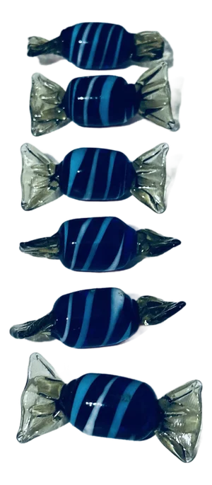 Vintage Blown Glass Candies in the Style of Murano - Set of 6