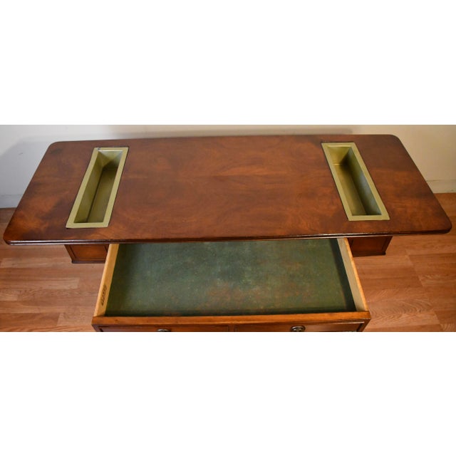 Wood 1920 Antique Lane Regency Mahogany Sofa Table / Console Table With Planters For Sale - Image 7 of 12