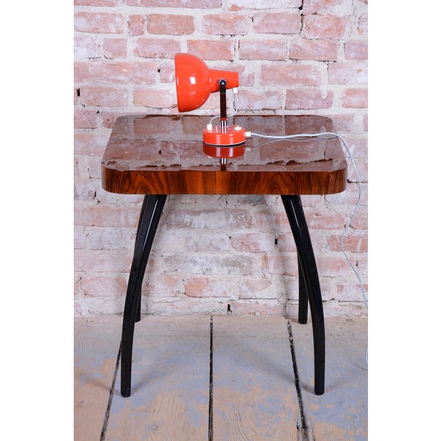 Red Mid-Century Modern Table Lamp in Lacquered Metal from Napako, Czech, 1960s For Sale - Image 8 of 11