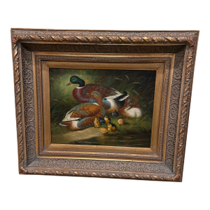 Painting of Duck Family With Adorable Chicks