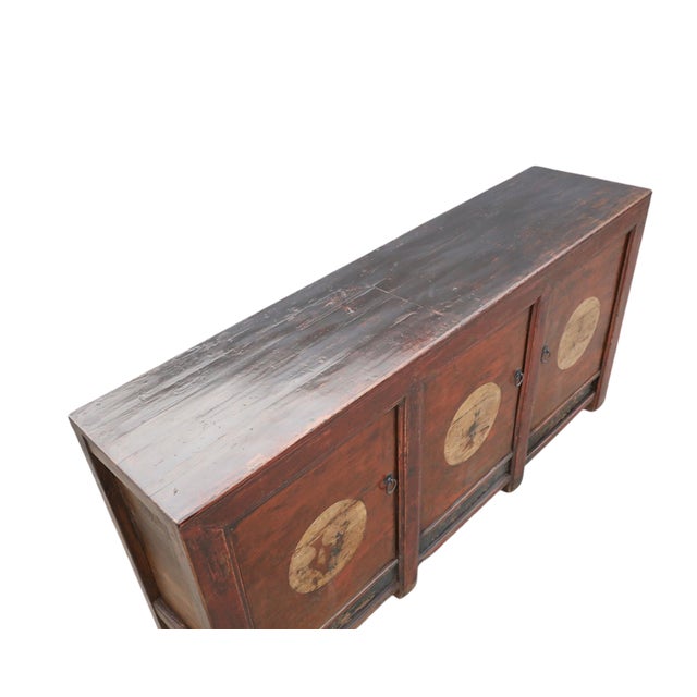 1900 - 1909 Antique Chinese Painted Rice Cabinet For Sale - Image 5 of 5