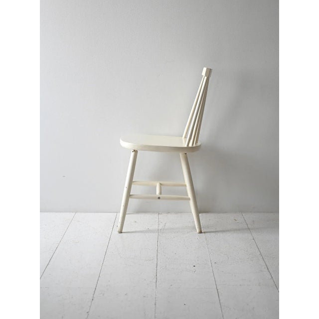 Vintage White Pinstolar Chairs, 1960s, Set of 6 For Sale - Image 3 of 15