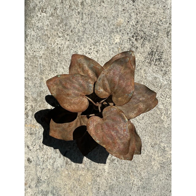 Vintage Boho Patinated Leaf Tree For Sale - Image 9 of 12